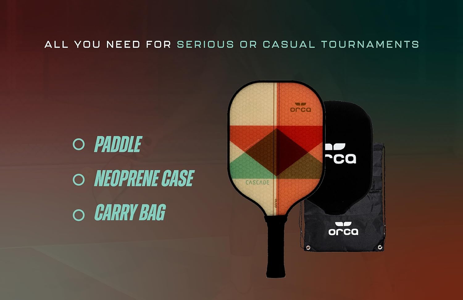 Orca Cascade Performance Series Fiberglass Pickleball Paddle - Balanced Edition