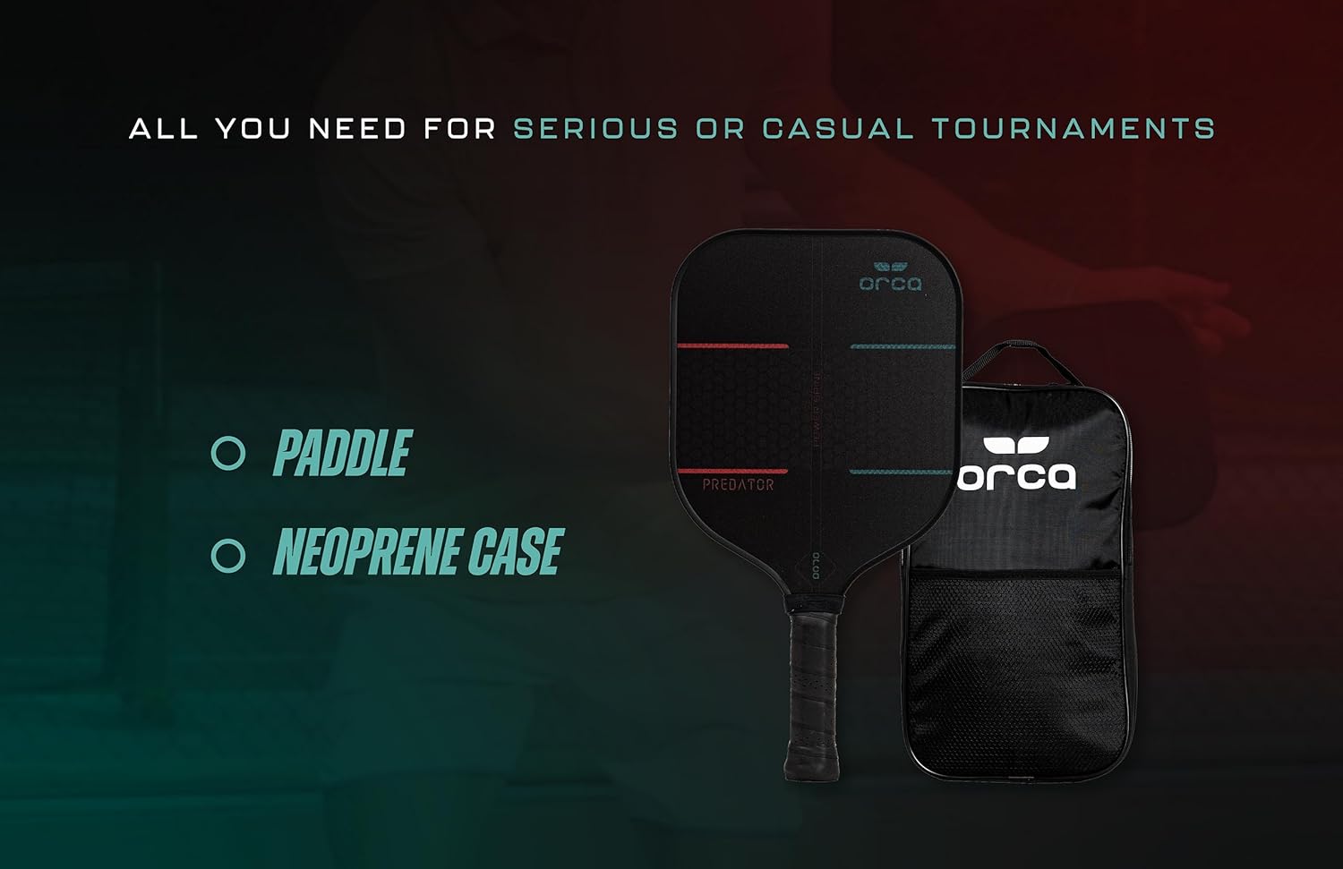 Orca Predator Performance Series Fiberglass Pickleball Paddle - Power Edition