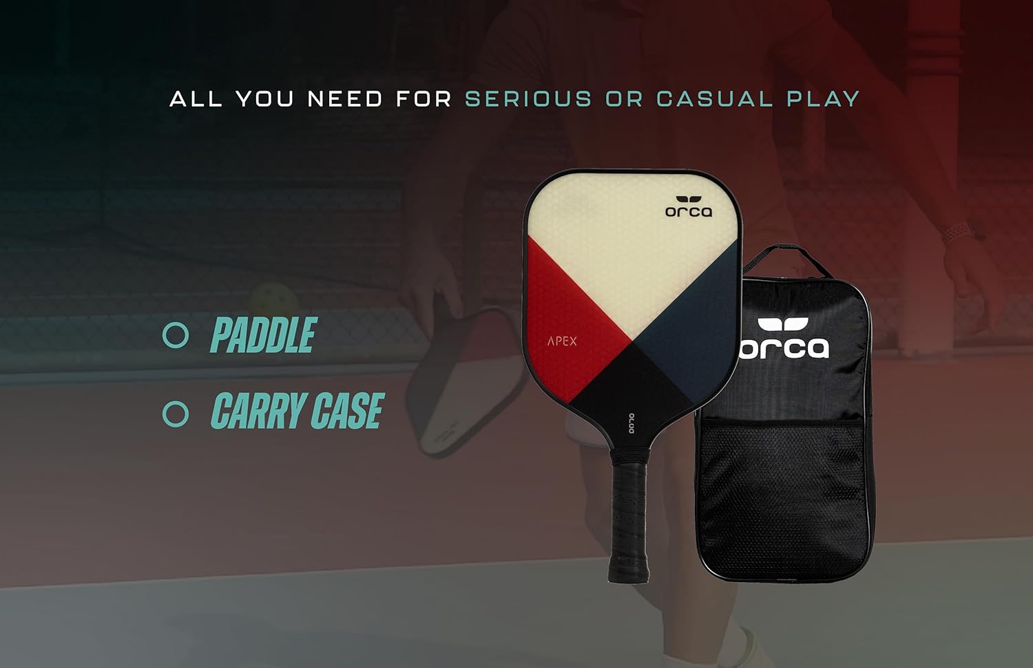 Orca Apex Performance Series Fiberglass Pickleball Paddle - Control Edition