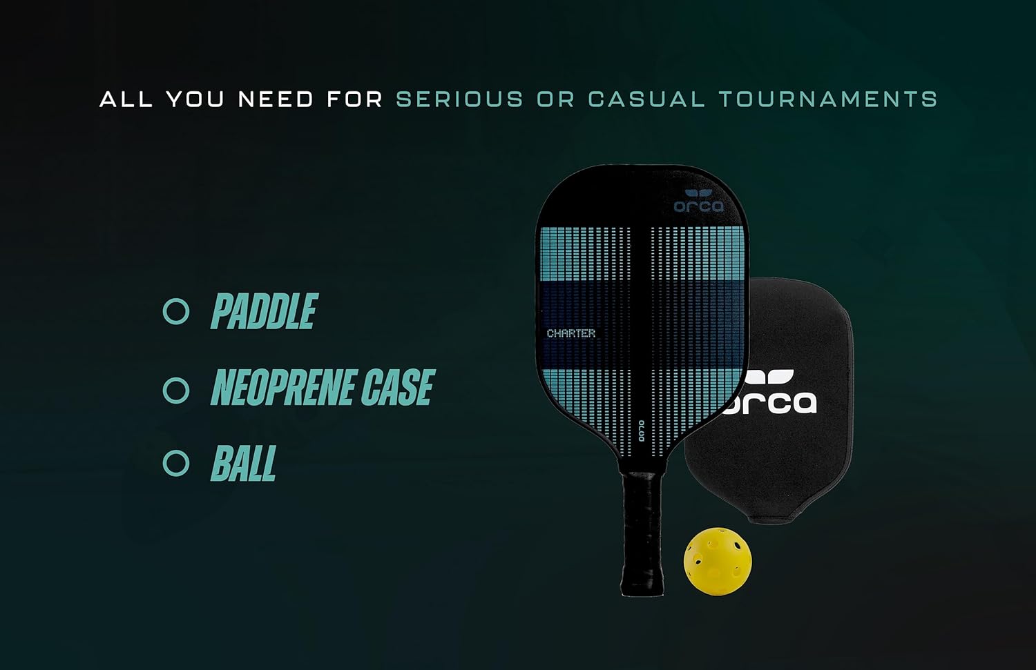 Orca Charter Performance Series Fiberglass Pickleball Paddle - Balanced Edition