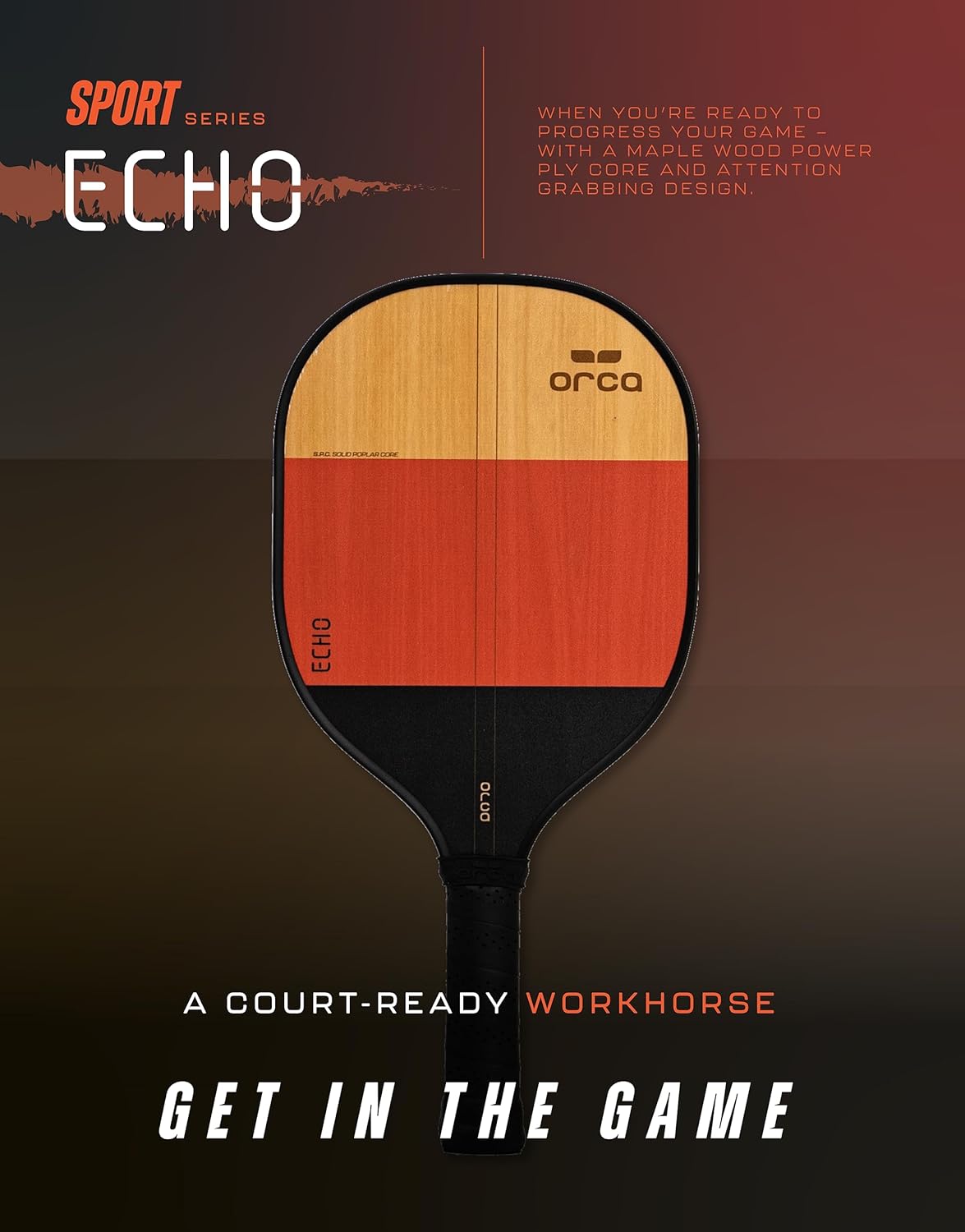 Orca Echo Sports Series Wood Pickleball Paddle - Starter Edition - 2 Pack
