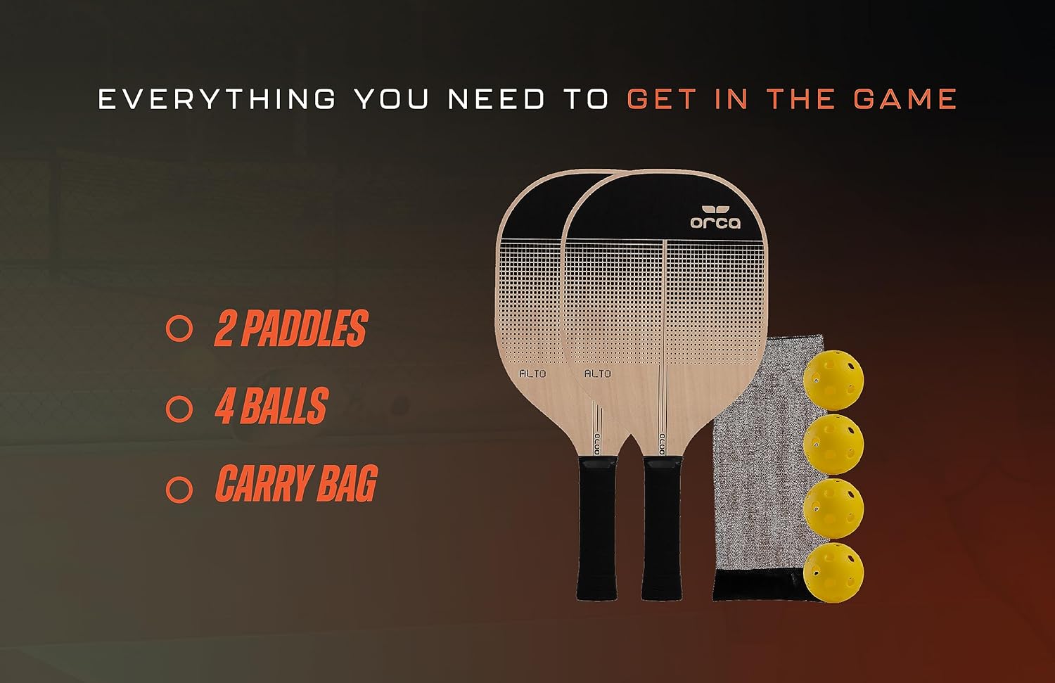 Orca Alto Sports Series Wood Pickleball Paddle - Starter Edition - 2 Pack