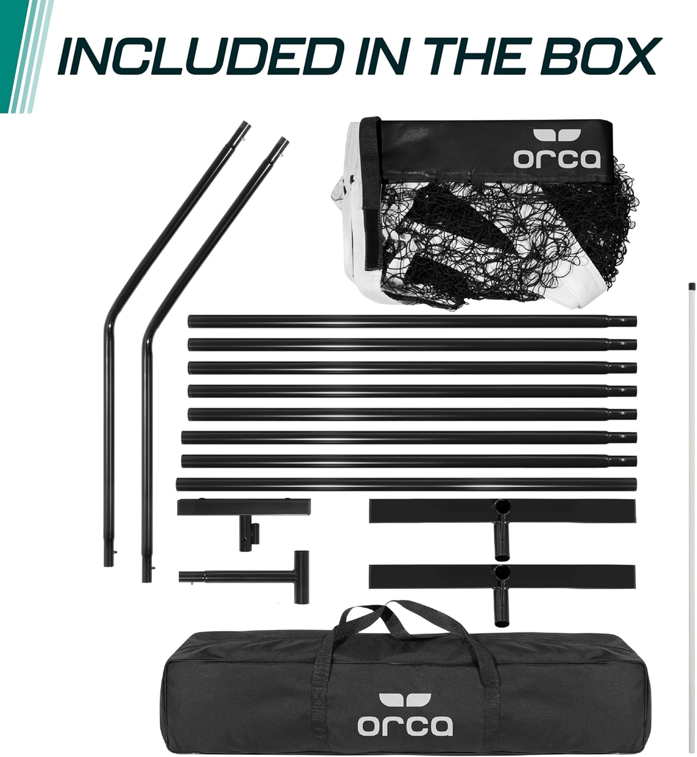 Orca 22 FT Full Court Portable Pickleball Net with Carry Bag