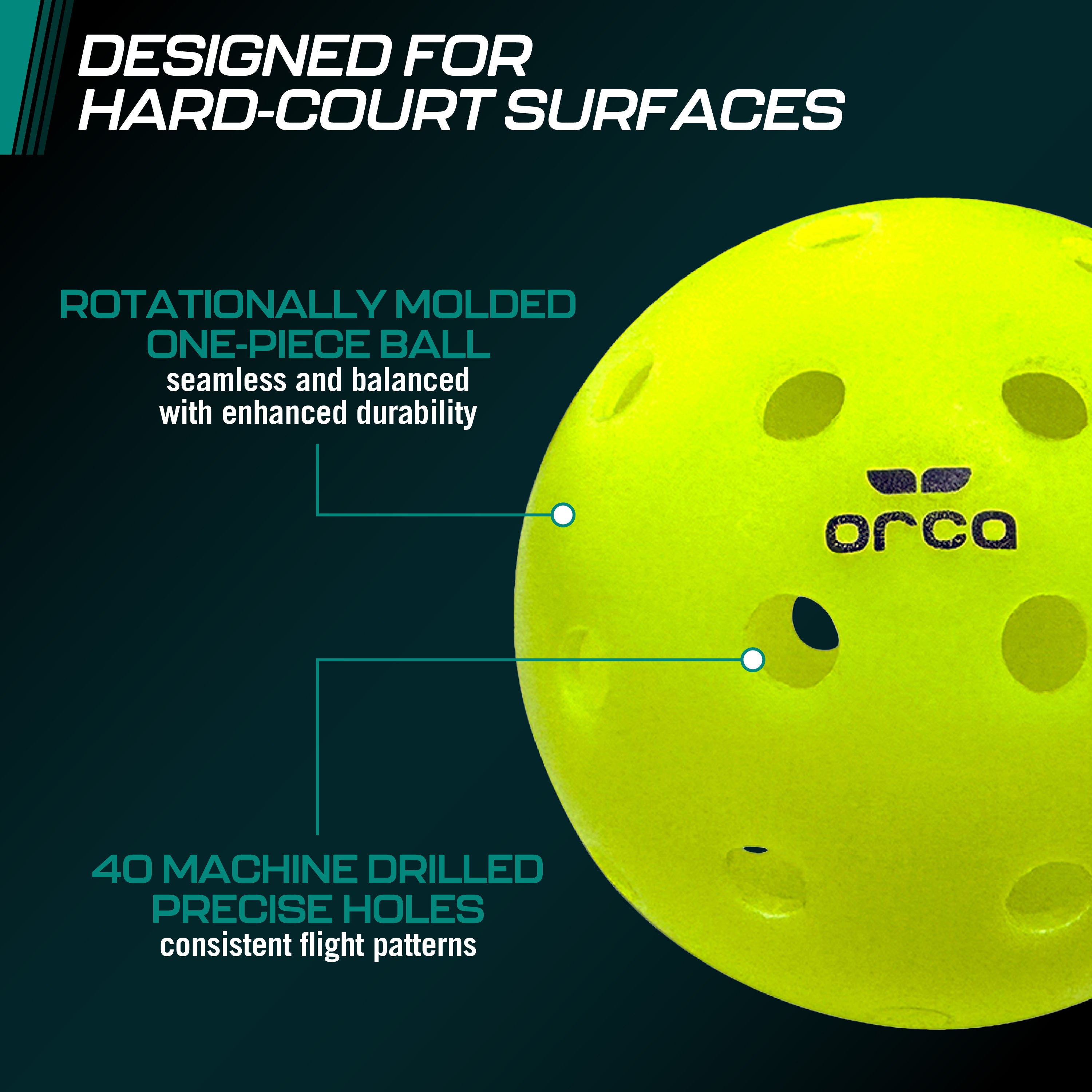 Orca Pickleball Rotationally Molded