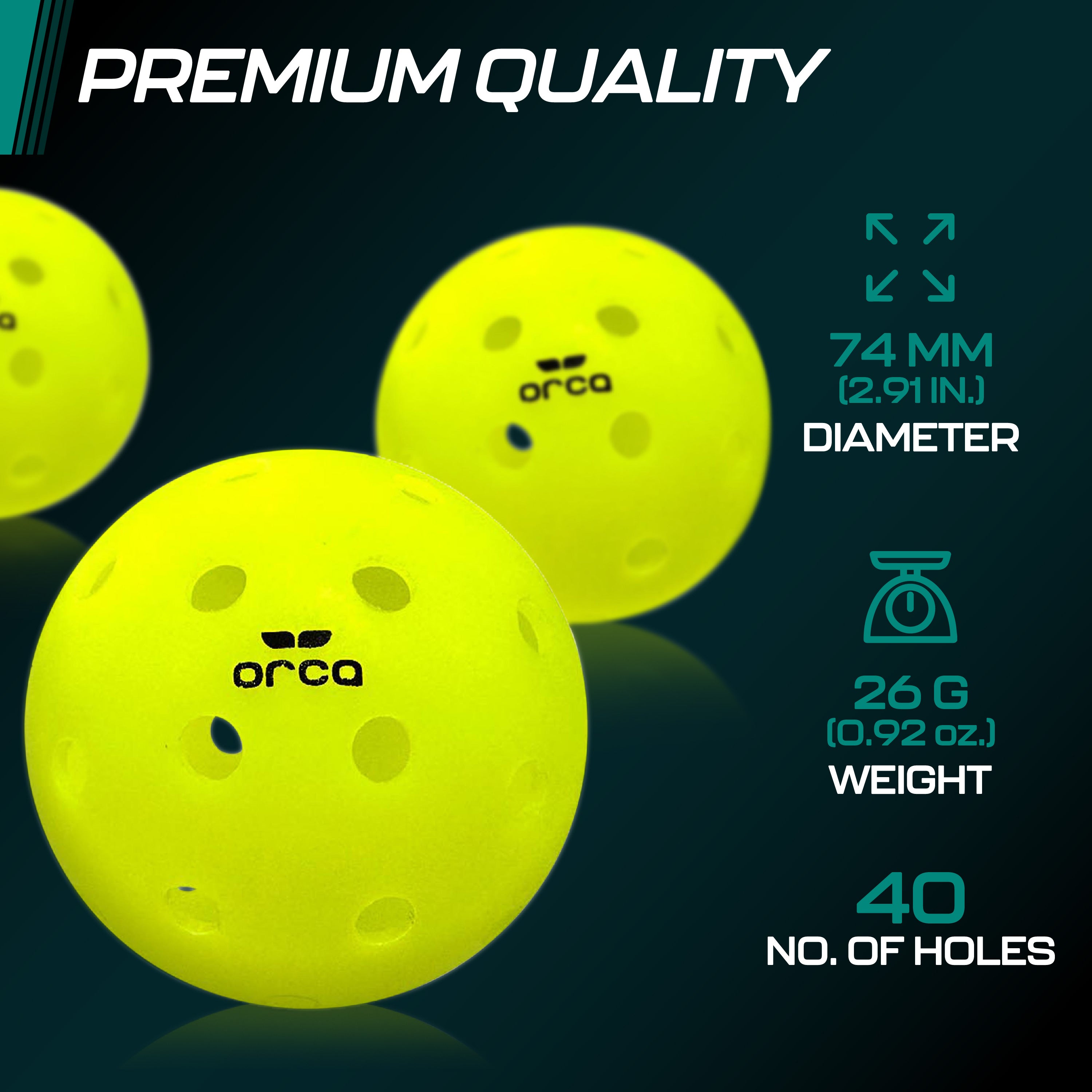 Orca Pickleballs - Premium Quality