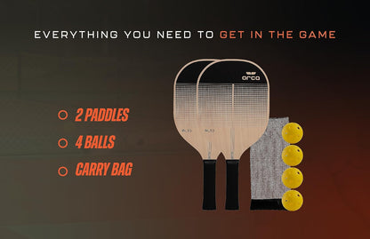 Orca Alto Sports Series Wood Pickleball Paddle - Starter Edition - 2 Pack