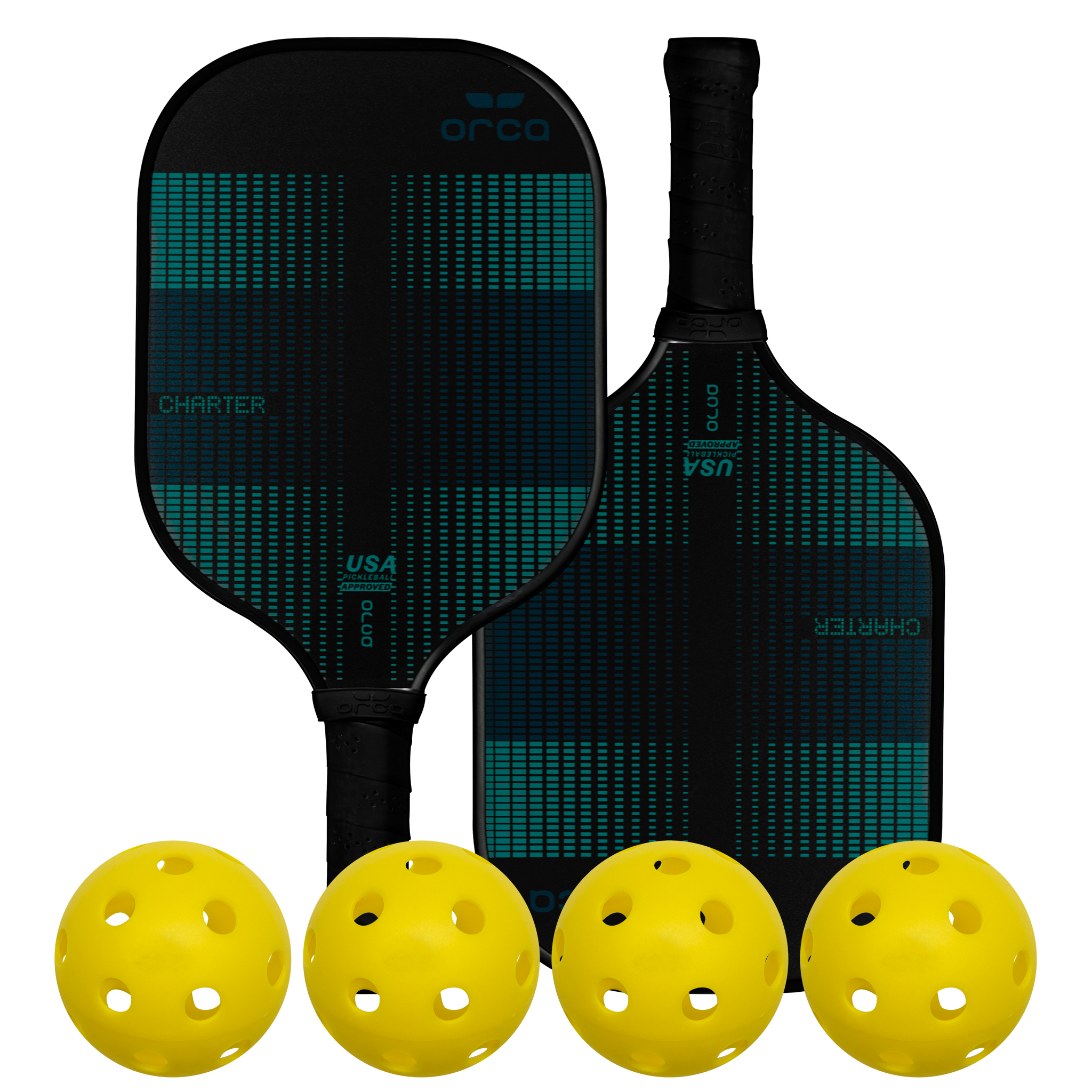 [2 Pack] Orca Charter Performance Series Fiberglass Pickleball Paddle - Balanced Edition