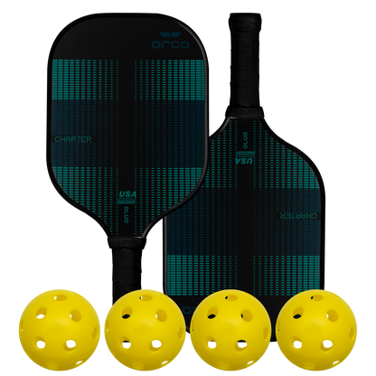 [2 Pack] Orca Charter Performance Series Fiberglass Pickleball Paddle - Balanced Edition